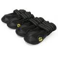 Tomfoto Dog Shoes Boots Waterproof Shoes for Dogs with Reflective Strap Rugged -Slip Sole Paw Protectors 4 PCS