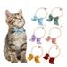 Mairbeon Pet Necklace Adjustable Bright Color Lobster Clasp Design Allergy Free Easy-wearing Show Unique Charm Resin Imitation Pearl Pet Cat Bow-knot Necklace Pet Supplies