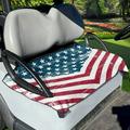 Xoenoiee Vintage US Flag Pattern Golf Car Seat Covers Golf Cart Accessories Universal Fit 2-Person Golf Cart Seat Blanket Summer Golf Cart Seat Towel Super Soft