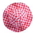 Fashionable Pet Fisherman Hat Plaid Pattern Sun Protection Breathable Pet Cap Perfect Headwear for Summer