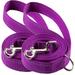 2-Pack 6FT Reflective Dog Leash for Large&Medium and Small Dogs Durable Nylon Leashes for Walking and Training 6 Foot Dog Leash with D Ring for Puppy 3/4 inch X 6FT(Purple&Purple 2-Pack)