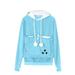 Ecqkame Zip Up Hoodies for Women Clearance Women s Casual Pet Dog Holder Carrier Coat Pouch Large Pocket Hoodie Tops Light Blue S