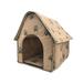 Small Footprint Pet House Pet Cat Bed Portable Kitten House with Comfort Cushion Semienclosed Pet Supplies Dog Bed House for Cats Small Dogs