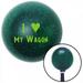 American Shifter Green I Love My Wagon Green Metal Flake Shift Knob with M16 x 1.5 Insert Shifter Auto