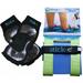 Yoga Stick-e Products Stick-e Socks and Knee and Wrist Saver combo- black medium