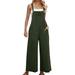 Women 2 Piece Outfits Sets Casual Jumpsuits Tennis Outfits for Women 2 Piece Set White Women s Loose Sleeveless Jumpsuits Adjustable Spaghetti Strap Stretchy Long Pant Romper Jumpsuit with Pockets