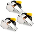 Holzlrgus Whistle 3 Pack Metal Coach Referee Sports Whistles with Lanyard Coach Whistles for Adults Loud Crisp Sound Whistle for Coaches Referees Teachers Officials Adults and Kids