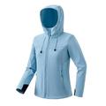 AOOCHASLIY Women Coat Fall Clearance Women s Long Sleeve Solid Color Plus Size Outdoor Zipper Jacket Sunscreen Windproof Raincoat Hooded Coat