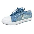 dmqupv Womens Casual Dress Shoes Wide Width Lace Out Floral Fashion Casual Shoes Decor Women s Casual Tennis Shoes for Women Shoes Sky Blue 6