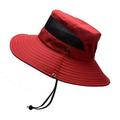 Fishing Climbing Hat Men Summer Mesh Bucket hats Sun Protection Hat Wind Rope Panama Hat Foldable Eye Protection Visors