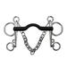 Durable Horse Bit with Trims with Curb Hooks Chain Stainless Steel Harness Mouth Cheek for Horse Chewing equestrian