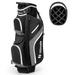 Gymax Golf Cart Bag Lightweight Golf Club Bag w/ 14 Way Dividers Top & Carry Handles Grey