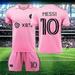 Men s | Messi #10 Inter Miami FC 2023/24 Home Futbol Sports Soccer Jersey & Short Pink
