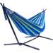 Double Hammock Two Person Adjustable Hammock Bed With Space Saving Steel Stand Includes Portable Carrying Case Easy Set Up