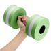 Pompotops 1 PCS Water Dumbbells for Pool Exercise EVA Aquatic Barbell Fitness Water Aerobics Equipment Green