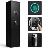 Large Biometric Fingerprint Rifle Safe 4-5 Gun Metal Rifle Gun Security Cabinet safe Lock Box Quick Access Firearm Safe with Pistol Organizer