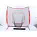 Haokelball Baseball and Softball Practice Net Tee Set 7 x 7 Baseball Net for Hitting and Pitching with Tee Strike Zone Batter 2 Weighted Balls 2 Baseballs and Carry Bag