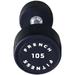 French Fitness Urethane Round Pro Style Dumbbell 105 lbs - Single (New)