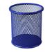 Pen holder cup for desk pencil cup holder wire pen cup for desk office pen organizer - blue