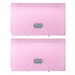 2 Pack Expanding File Folder Letter Size Accordion File Organizer Plastic Document Folder Portable Accordion Folder For Office School Home Car (Lightblue) - Pink