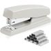 Stapler for Desk Staplers Bulk with 1000 Staples Office Stapler 25 Sheet Capacity Staplers Pack for School Office - E0311 White