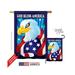 Breeze Decor 11051 Patriotic Freedom Eagle 2-Sided Vertical Impression House Flag - 28 x 40 in.
