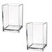 2 Pack Clear Acrylic Pencil Pen Holder Cup Makeup Brush Storage Organizer Modern Design Desktop Stationery Organizer for Office School Home Supplies