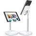 Desk Organizers and Accessories Workspace Organizers Cell Phone Stand White Height Angle Adjustable Stable iPad Holder Stand Sturdy Stand for 4-10in iPhone 13 Pro iPad Kindel Samsung etc