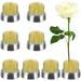 8 Pcs Flower Frogs Kenzans Round Floral Pin Frogs Vase Flower Arranger Frog Floral Arrangement Pin Frog Fixed Tools Japanese Flower Holder with Rubber Gasket for Flower Arrangement Fixation(0.9inch)