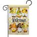 Breeze Decor G154134-BO Spring Gnomes Floral Double-Sided Decorative Garden Flag Multi Color