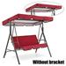 Garden Outdoor 3-Person Metal Porch Swing Chair Bench w/ Canopy