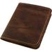 Refillable Leather Pocket Notebook - Mini Composition Cover - Fits Standard 4.5 X 3.25 Mini Composition Book (Vintage Brown)