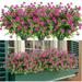 Sehao Artificial flowers 8PC Artificial Flower Simulation Flower Outdoor Flower Home Decoration Plastic Green Bush tools & home improvement Multicolor-2