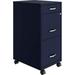 18In Deep 3 Drawer Mobile Metal File Cabinet Navy