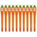 10pcs Unique Cartoon Carrot Shape Gel Pen Cost-effective Students Pen Lovely Stationery