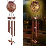 Wind Chimes for Outdoors 38 Hummingbird Solar Chimes Gifts for Mom Hanging Solar Lantern Memorial Gifts Garden Decor Christmas Wind Chime for Patio Yard