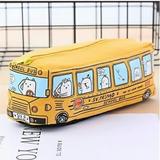 TERGAYEE School Bus Pencil Case Bag Students Kids Cats School Bus Pencil Case Bag Office Stationery Bag Freeshipping