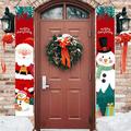 KIHOUT Deals Merry Christmas Door Banners Porch Signs Hanging Banners Christmas Flags Home Walls Indoor Outdoor Christmas Party Decorations