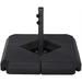 4-Piece Outdoor Patio Offset Umbrella Base Stand Weight Holder W/Cross Base For Powerful Support 158Lbs Sand Or 132Lbs Water Filled Black