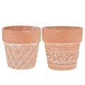 BESTONZON 2pcs Outdoor Plant Pots Terracotta Flowerpot Desk Ornament for Home Office