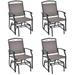 Costway 4pcs Patio Glider Set Single Swing Rocking Chair Heavy-Duty Metal Frame Outdoor