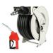 Retractable Fuel Hose Reel with Refueling Nozzle 3/4 x 66ft Spring Driven Diesel Hose Reel 300 PSI Industrial Auto Swivel Heavy Duty Steel Construction Reel for Ship Vehicle Tank Truck