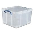 Really Useful Box Snap-Lid Storage Bin 11.09 gal 17.31 x 20.5 x 12.25 Clear/Blue