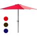 Table Outdoor Market Patio Umbrella 9 Feet Garden Umbrella With Crank 6Ribs (Red)