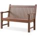 Efurden Garden Bench 2-Person Poly Lumber Patio Bench All-Weather Outdoor Bench Suit for Garden Porch and Park (Brown)