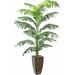 Artificial Areca Palm Plant 6.5FT Faux Indoor Floor Plant in Copper Metal - Fake House Plant Home DÃ©cor for Living Room Office Kitchen or Farmhouse - by
