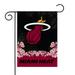 NBA Basketball Miami Heat Primary 13 x 18 Double Sided Garden Flag