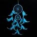 Wiueurtly Yard Decorations Solar Wooden Wind Chimes Outdoor Large Handmade Lace Dream Catcher Feather Bead Hanging Decoration Ornament Gift