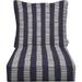 RSH DÃ©cor Indoor Outdoor Pillow Back Deep Seating Chair Cushion Set 23â€�x 26â€� x 5â€� Seat and 25â€� x 21â€� Back Dash Passport Navy Blue Stripe