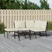 vidaXL 5 Piece Patio Lounge Set with Sand Cushions Steel